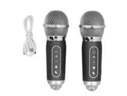 Ats-altavoz Karaoke Bluetooth Inalámbrico Portátil Con 2 Micrófonos Sistema Para Niños Fiesta En Casa