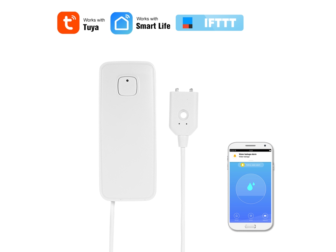 2026-sensor De Fuga De Agua Wifi Con Alerta Tuya Smart Life App Control Remoto Para Seguridad Hogar