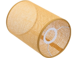 Lámpara De Mesa Rústica De Ratán E27cm Para Dormitorio