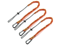 Cuerda Segura Retráctil 3 Piezas Con Mosquetón Y Bucle Ajustable Para Herramientas Protección Caídas 15lbs Naranja