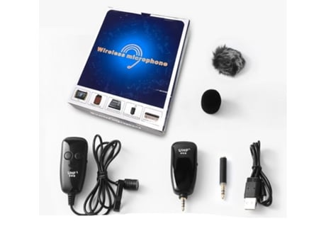Microfone sem fio 2.4g microfone de lapela com clipe de lapela[abafar a voz clara]