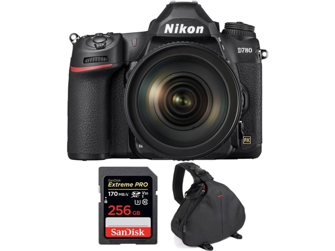 Kit Cámara NIKON D780 + 24-120mm f/4G ED VR + SanDisk 256 GB + Bolsa (Full-Frame)