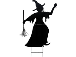 Silueta EUROPALMS Witch with Broom (150cm)