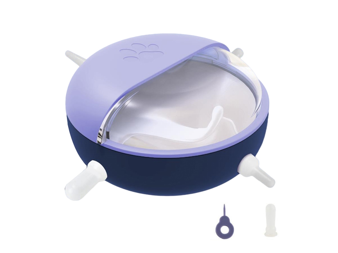 Comedero de silicona para cachorros, perros y gatos pequeños.
