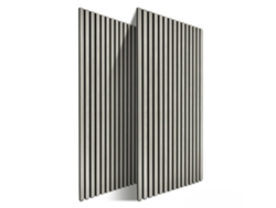 Paneles Acústicos Relaxdays, Set De 2, 120 X 60 Cm, Aislamiento Acústico Y Revestimiento, Chapa De Roble, Gris Claro