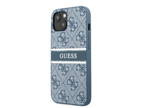 Funda Dura para iPhone 13 Mini GUESS Piel Sintética Azul