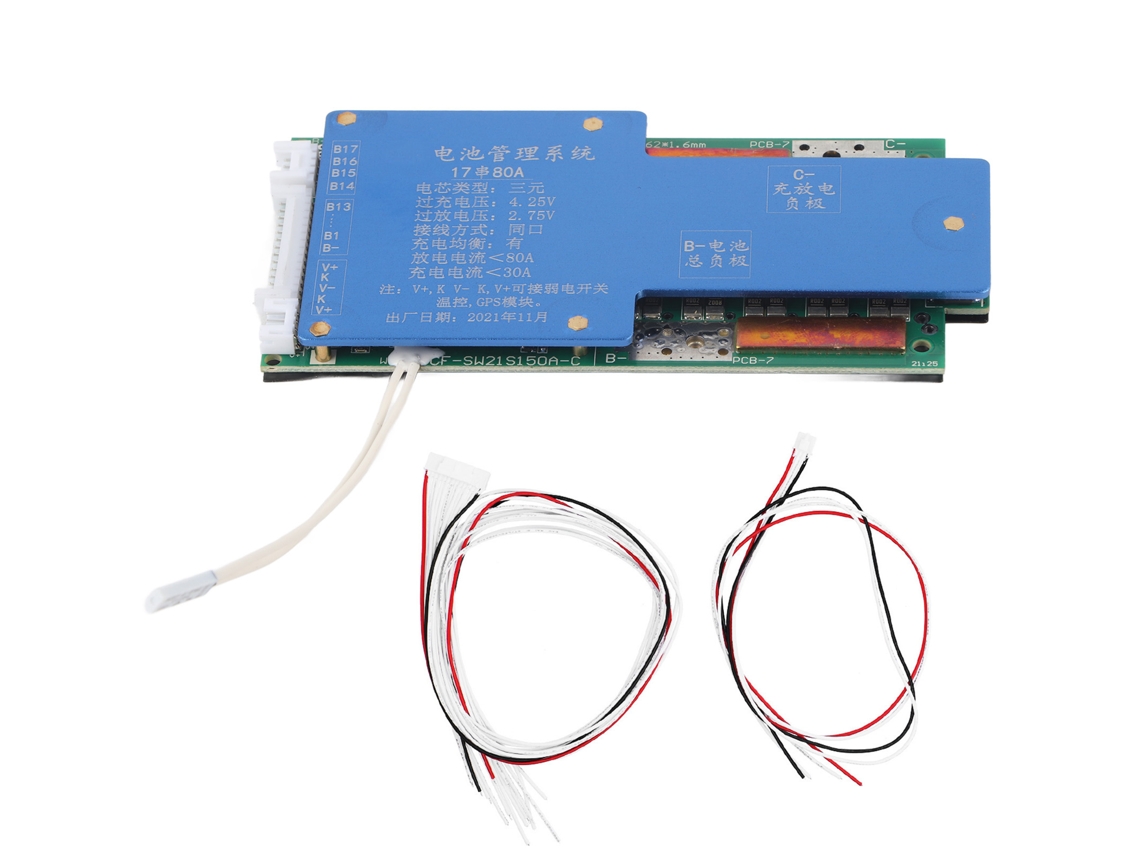 Placa De Protección Bms 17s 72v 80a Para Módulo De Protección Industrial De Baterías De Litio