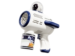 Máquina De Burbujas Automática Portátil Con Solución, 10 Agujeros, Juguete Para Exteriores Para Niños, Regalo De Cumpleaños, Azul