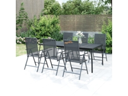 Mesa de Jardín LOVELY HOME Comedor Malla de Acero Antracita (200 x 100 x 72 cm)