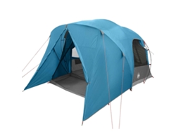 Tienda de campaña tipo domo para 6 personas con techo azul, 500 x 314 x 206 cm.