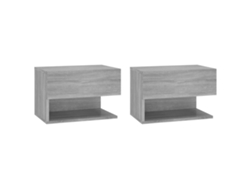 Mesitas de noche de pared 2 piezas Gris Sonoma EXCLUSIVA MAISON