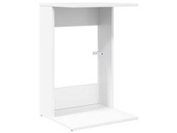 Mesa de comedor | Mesa auxiliar blanca de 40 x 38 x 62,5 cm, madera tratada.