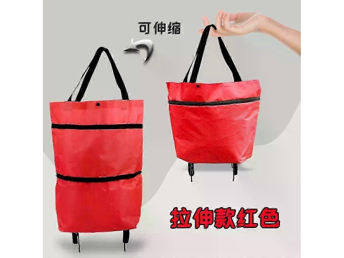Bolsa de compras plegable, carrito con ruedas, organizador de verduras, portátil. GOKOCO