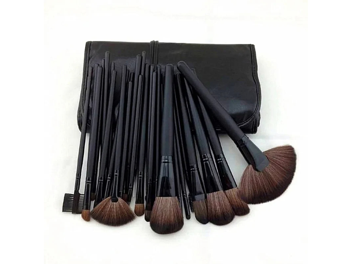 (blanco) Juego De 24 Brochas De Maquillaje - Brochas De Maquillaje Profesionales: Brocha Para Cejas, Brocha Para Base, Brocha Para Sombra De Ojos