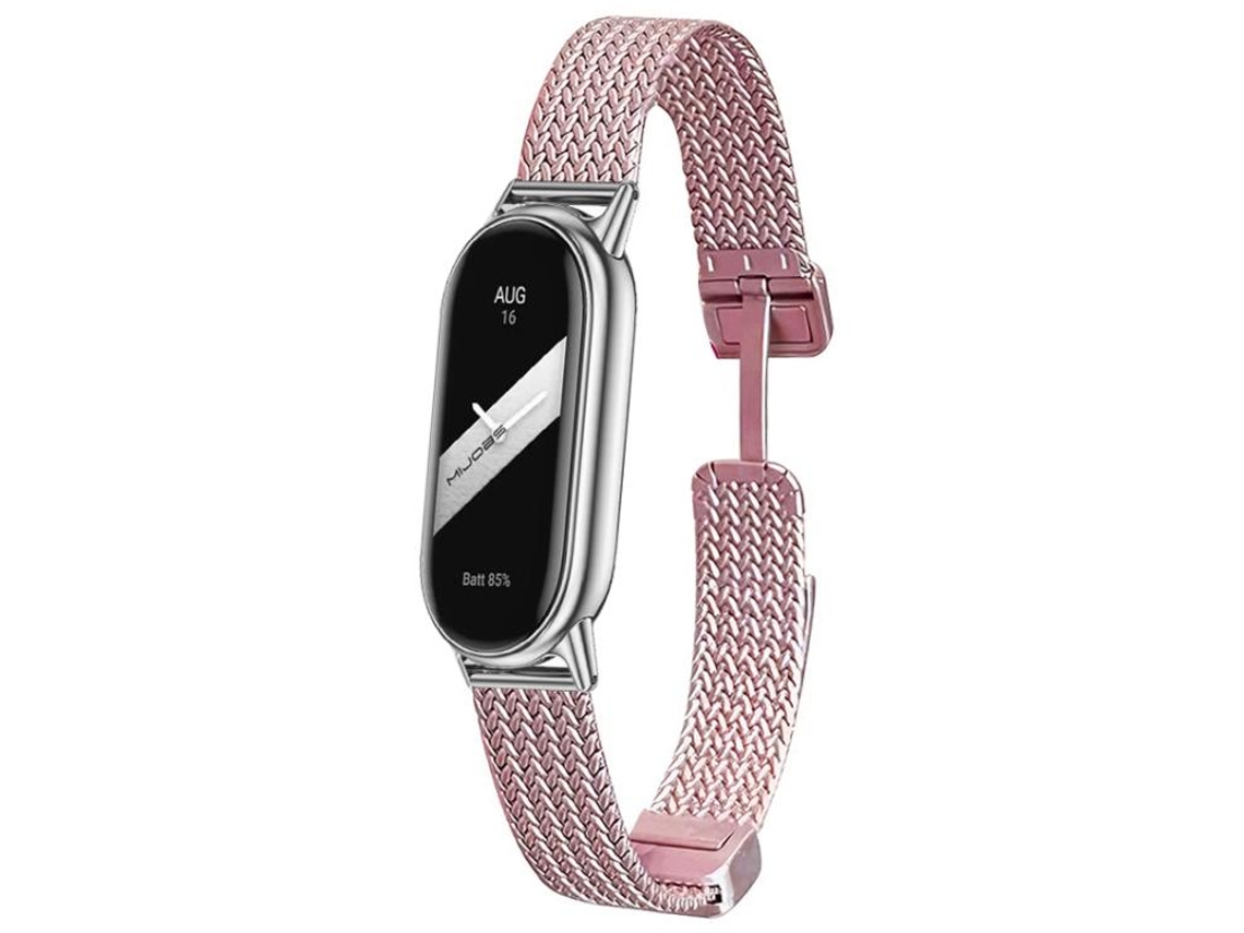 Pulsera para Xiaomi Smart Band 10/9/8 NFC - Acero inoxidable - Cierre magnético - Diseño de espiga de trigo