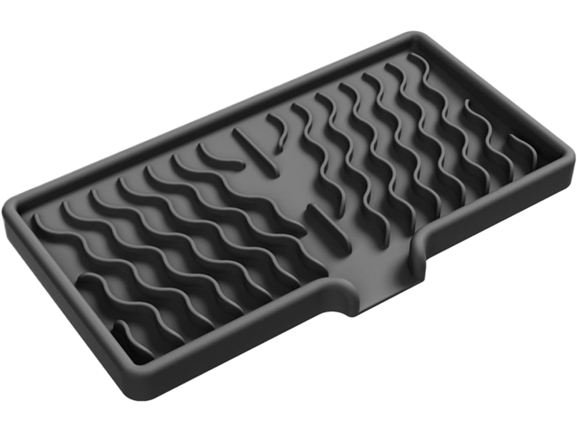 Jabonera de baño, bandeja de ducha con desagüe de silicona, organizador natural de secado rápido de Vayotoy