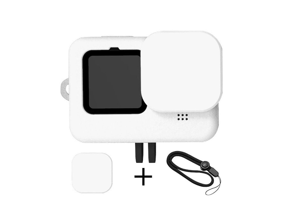 Funda para Go Pro Hero 9 Negra Silicona Líquida Blanca CHRUI