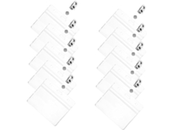 Juego De 30 Protectores De Tarjetas Horizontales Impermeables Con Doble Clip Para Portatarjetas