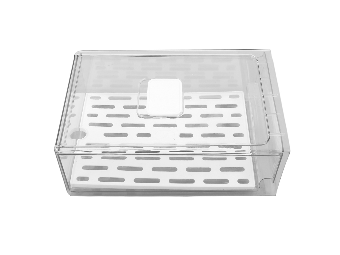Caja De Almacenamiento Para Refrigerador Con Bandeja De Drenaje, Contenedor De Frutas, 11x20x30cm, Pet Pp