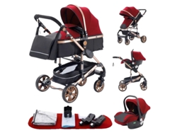Cochecito de bebé, diseño ligero, plegado compacto, 739 rojo