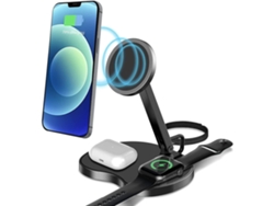 Estación de Carga Sem Fio Fast Qi para Apple, Huawei YEMAESRE Negro
