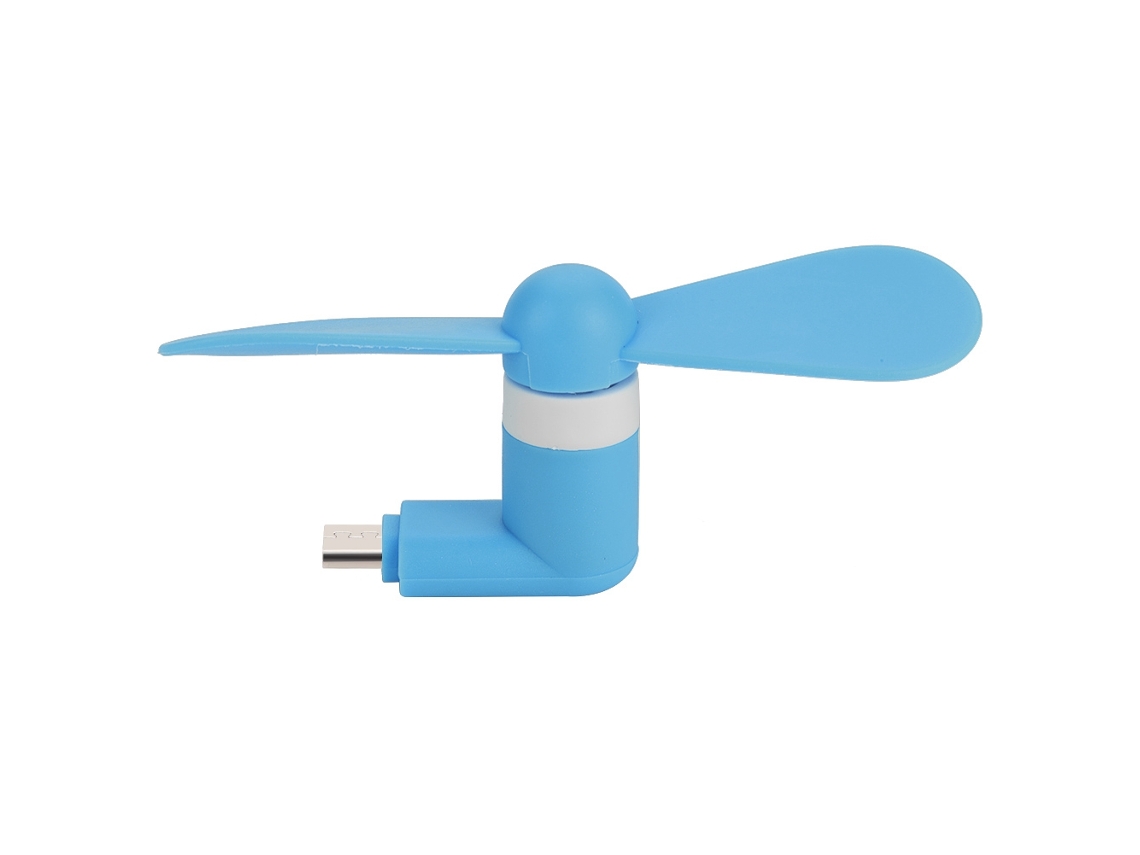 Ventilador Usb Mini Portátil Ultra Silencioso Micro Usb Para Smartphones Android Otg Azul