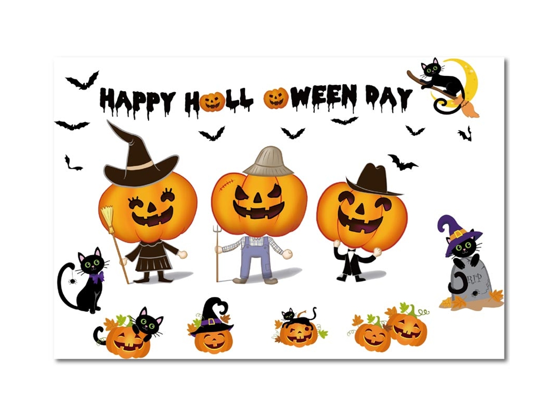 Pegatina Feliz Halloween 45x60 cm