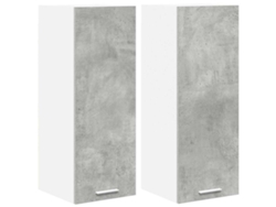 Maison Exclusive - Mueble Colgante 2 Pcs Gris Concreto Y 30 X 31 X 80 Cm