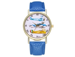 Reloj De Pulsera Analógico Unisex De Cuarzo Con Correa De Cuero Y Cristal De Zafiro.
