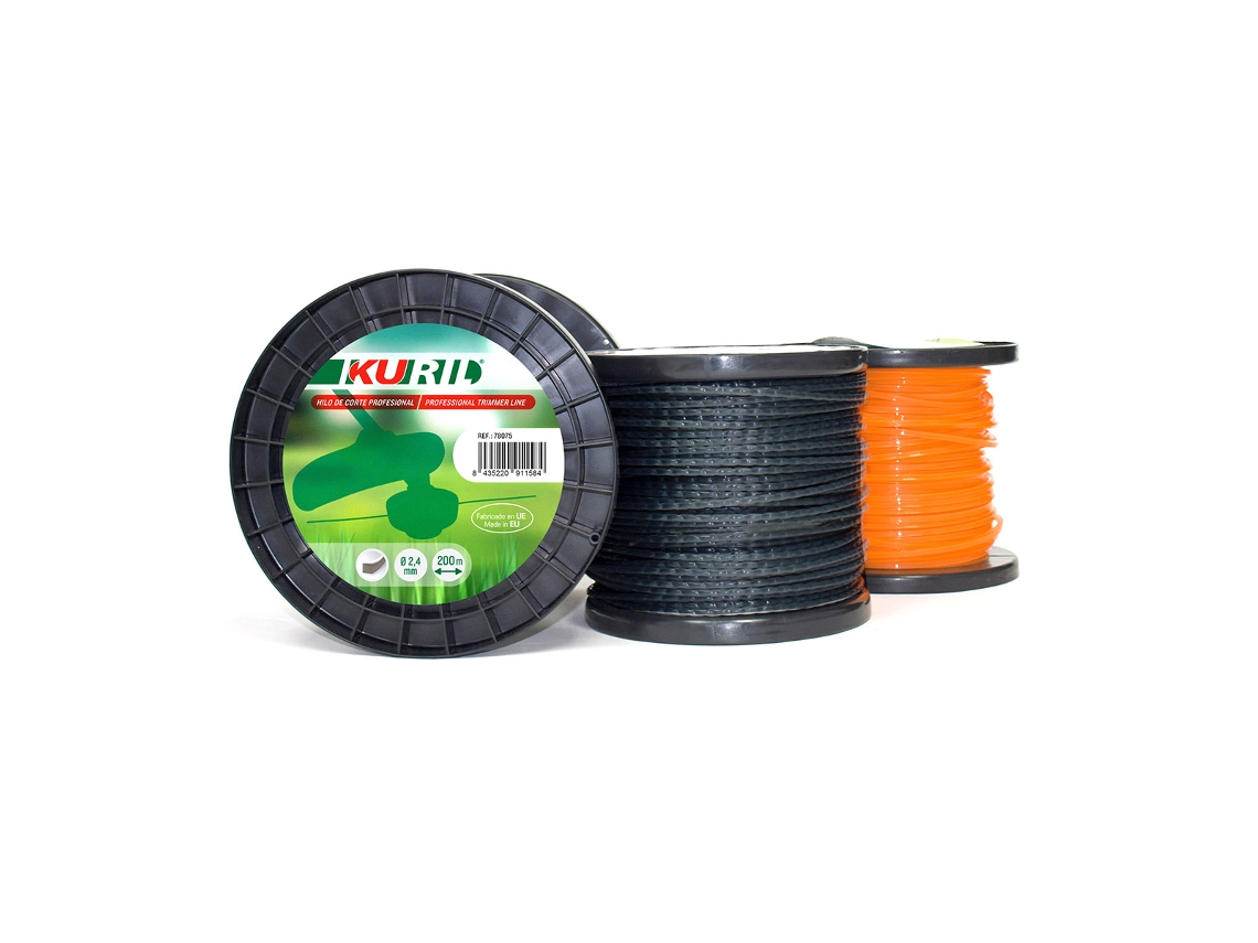 Hilo de nylon KURIL Estrella para desbrozadora. Medidas: 2,4mmx520m