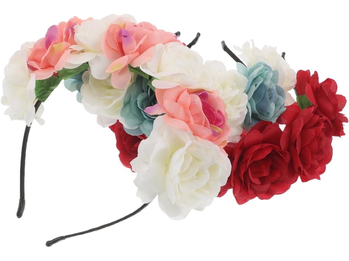 Conjunto De 3 Tiaras Florais Para Casamento, Acessórios De Cabelo Boêmios Em Tecido Leve.