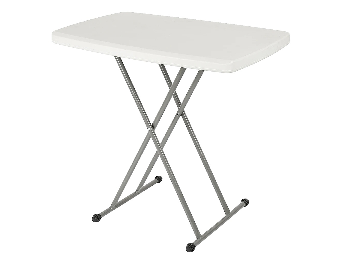 Mesa plegable, Dimensiones desplegada 76x50 cm, Altura ajustable 51/63/74 cm, Dimensiones plegada 86x50x10 cm, Peso 3,9 kg, Capacidad para 2 personas