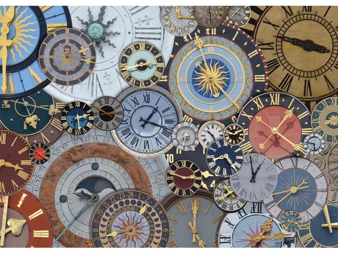 Rompecabezas Para Adultos De 1000 Piezas, Con Relojes Que Encajan Perfectamente Con Las Letras En La Parte Posterior, Ideal Para Decoración