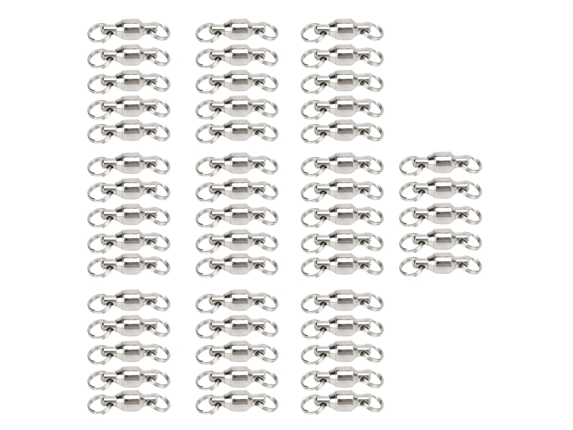 Danu26-50pcs Rotulas De Pesca De Acero Inoxidable Con Rodamientos, Anillos Soldados, Resistentes, Para Agua Salada Y Dulce Tipo 4