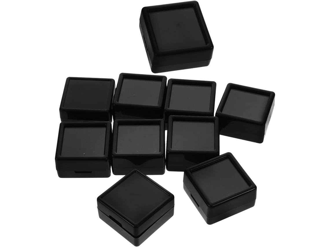Plástico Negro Guardar Piedras Preciosas Esponja Diseño Elegante Multifuncional Juego 10 Unidades Protección