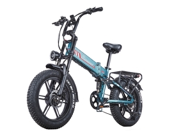 Bicicleta Eléctrica Randride Yx20m-2 (azul Verdoso / Doble Motor De 2000 W / Batería De 20 Ah)