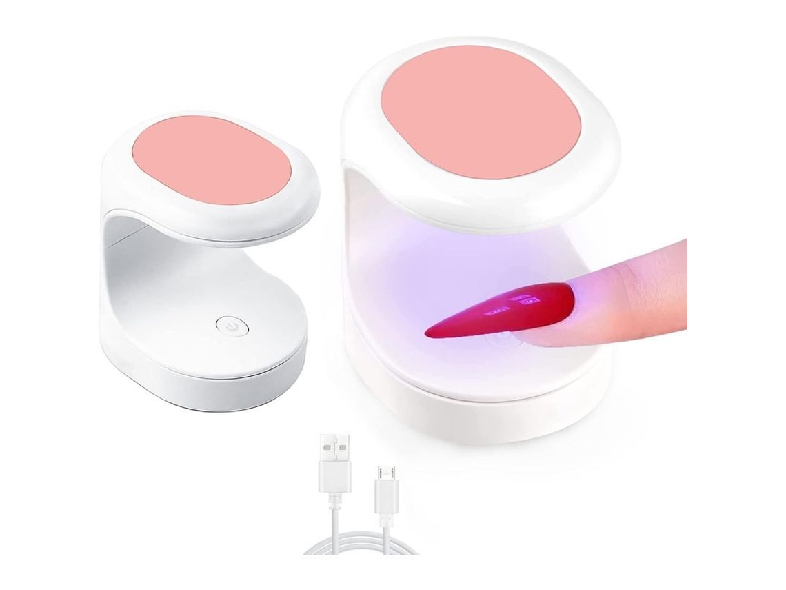 2 Unidades Mini Lámpara Uv Para Uñas, Secador De Uñas Led Portátil De 16w Para Esmalte En Gel, Secado Rápido En 30 Segundos