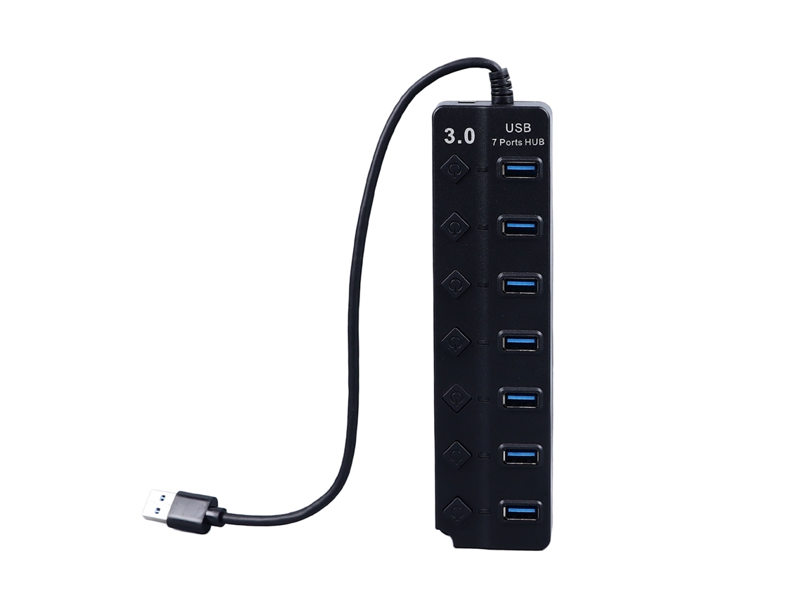 Hub Usb C Com 7 Portas E Interruptores Independentes Compacto Splitter Adaptador Para Laptop Pc Dispositivos Móveis