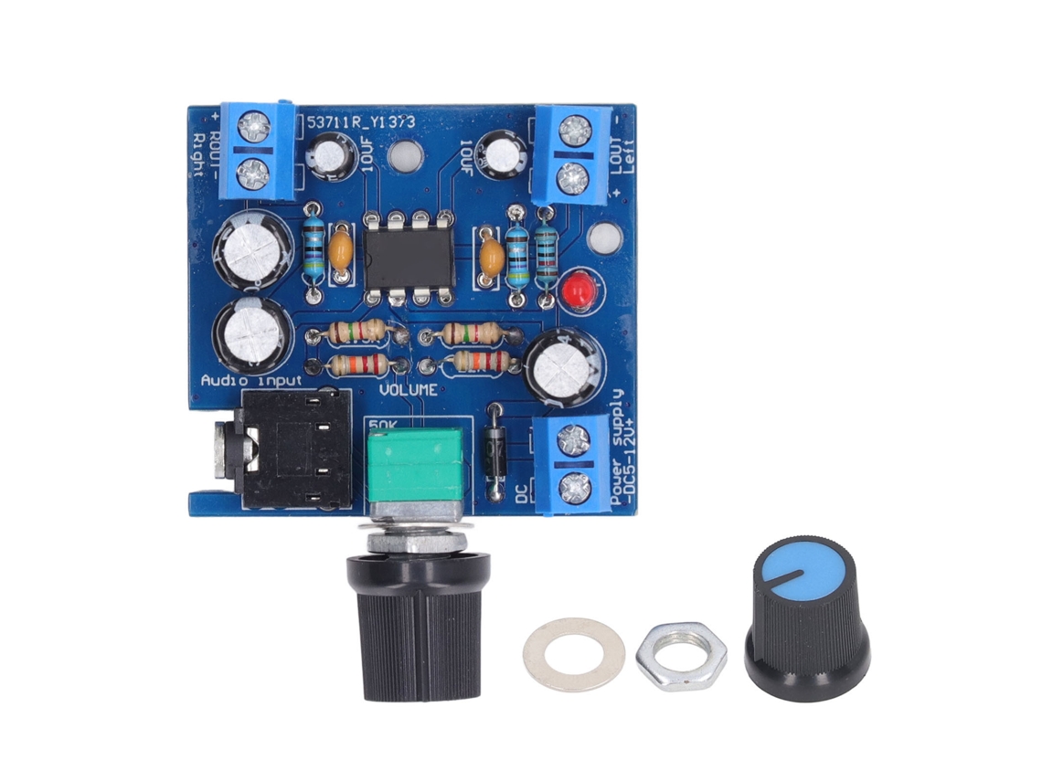 Placa Amplificadora De Audio De Doble Canal De 15 W Con Control De Volumen, Módulo De Alimentación De 5-12 V Cc