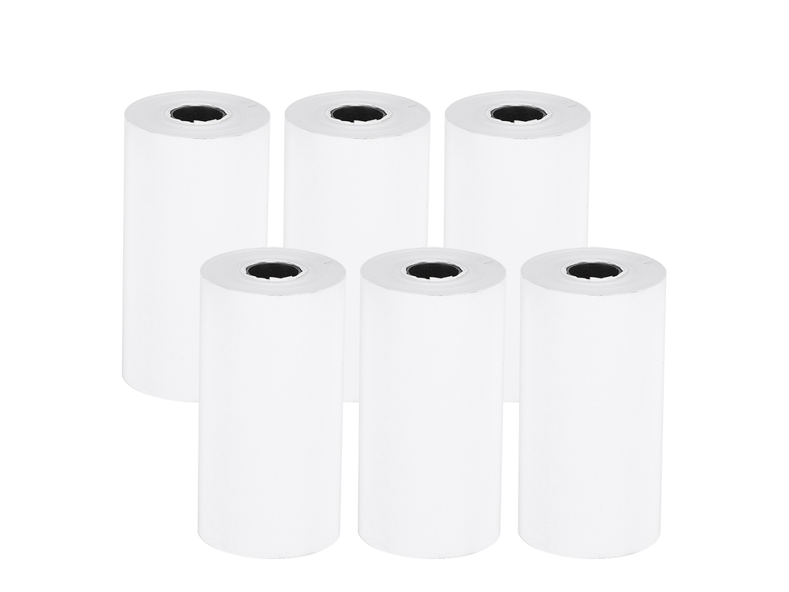 6 Rollos Papel Termico 57x30mm Para Impresora Pequeña Accesorio De Impresión Profesional