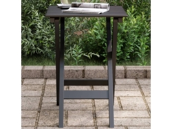 Mesa Auxiliar Plegable Madera Maciza De Álamo Negro