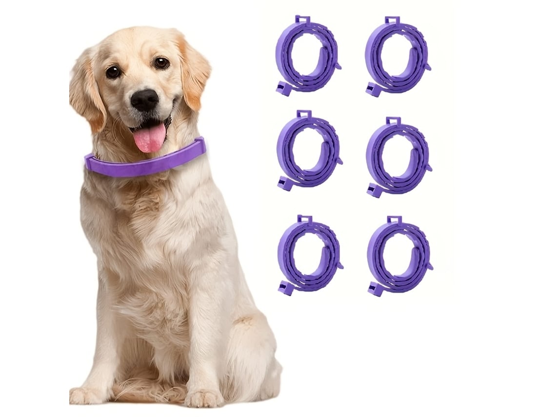 Es Un Conjunto De 6 Collares De Feromonas Ajustables Que Ayudan A Aliviar La Ansiedad Y El Miedo A La Separación De Tu Perro. Su Diseño Ergo