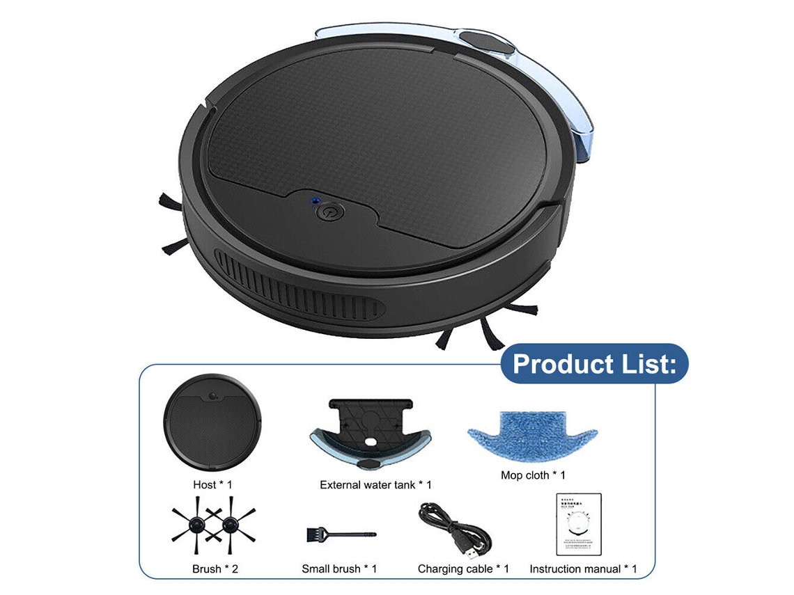 Aspiradora Robot 3 en 1, Barre, Trapea, Suelos, Alfombras y Moja, App Inteligente con Wi-Fi SUNNY SPACES