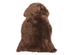Alfombra de pelo largo BELIANI Uluru de Piel de oveja Marrón 65x110