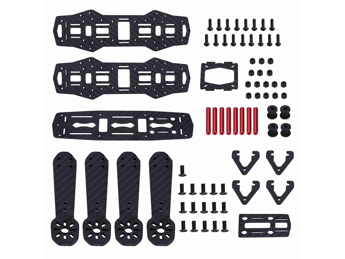 Kit De Estructura De Fibra De Carbono De 250 Mm Para Dron Cuadricóptero Fpv Qav250 (accesorio Rc)
