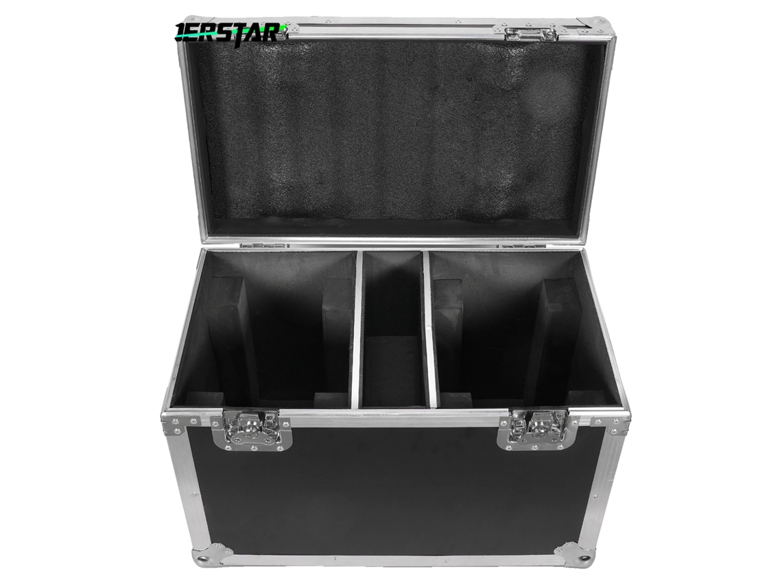 Estuche para iluminación de escenario, construcción duradera, diseño resistente a golpes, OEM negro