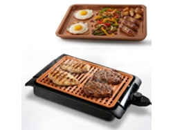 Barbacoa Eléctrica Smokefree Grill Cooper + Plancha - 1250w - Parrilla Eléctrica Interior Sin Humos Ni Olores