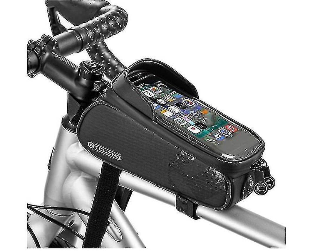 Bolsa impermeable para teléfono de bicicleta con pantalla táctil de TPU y visera integrada. Gusshious