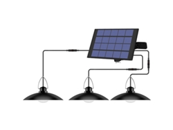Lámpara Colgante Solar Con Panel Ajustable Y Sensor De Luz Automático.