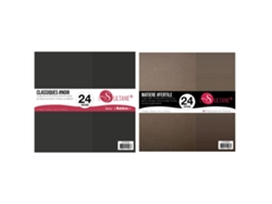 48 papeles Scrapbooking Negro + Marrón - 300g/m2